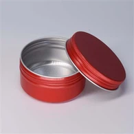 10 ml rdeča aluminijasta škatla z navojnim pokrovčkom